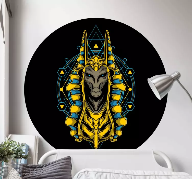 Sticker Illustration de tête anubis - TenStickers