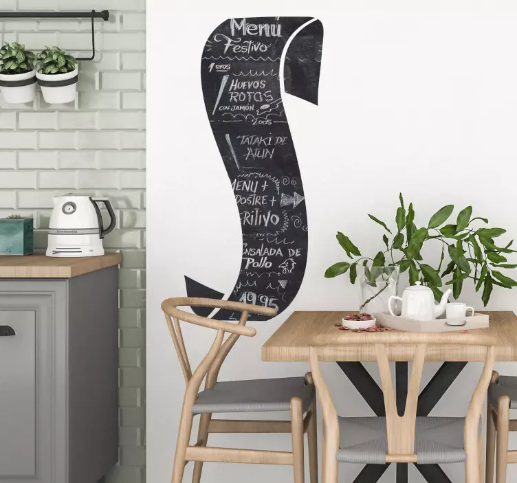 Sticker ardoise style menu sur parchemin - TenStickers