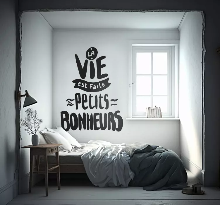 Sticker motivation Petits bonheurs - TenStickers