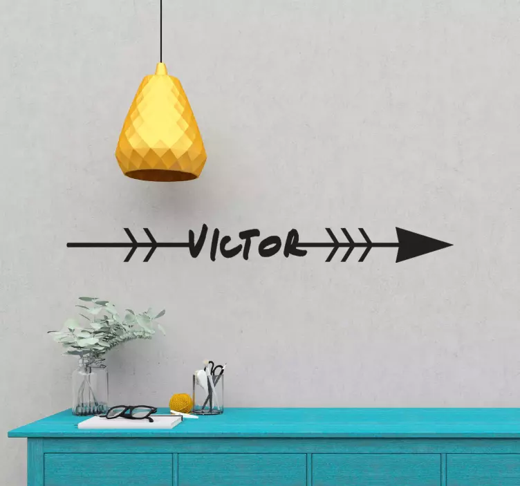 Sticker mural salon flèche personnalisée - TenStickers