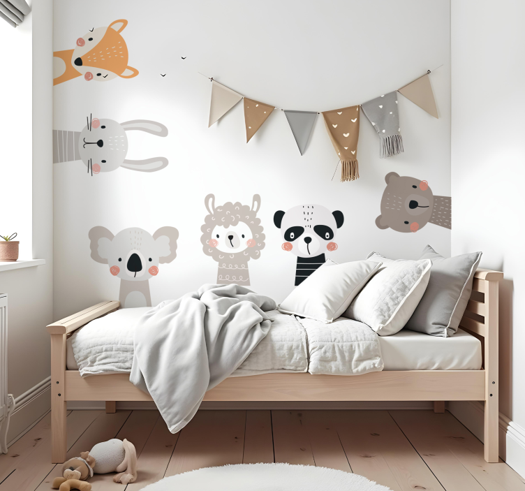 Sticker mural pack animaux scandinaves - TenStickers