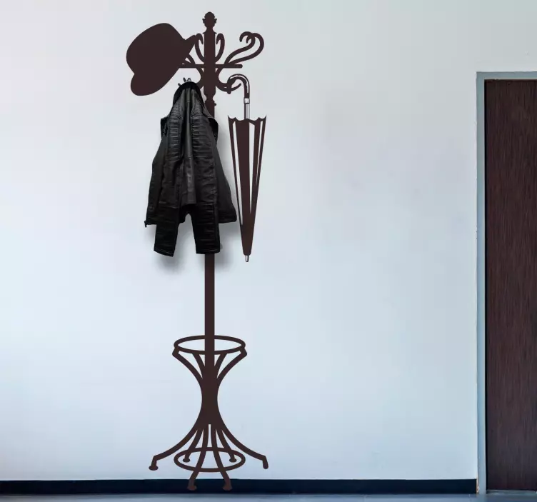 Sticker Porte Manteau Style vintage - TenStickers