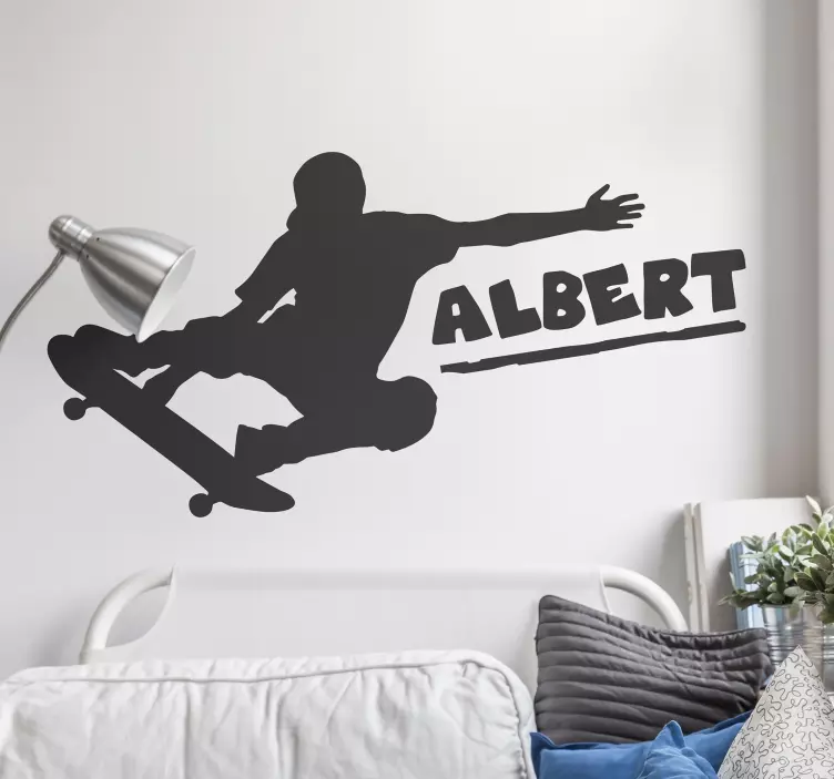 Sticker silhouette skateur personnalisable - TenStickers