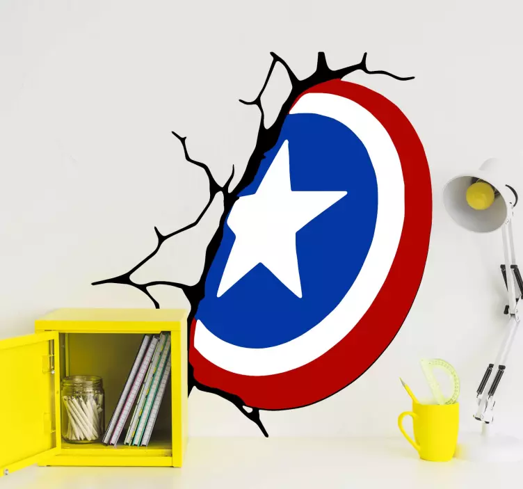 Stickers Super Héro Bouclier de captain america - TenStickers