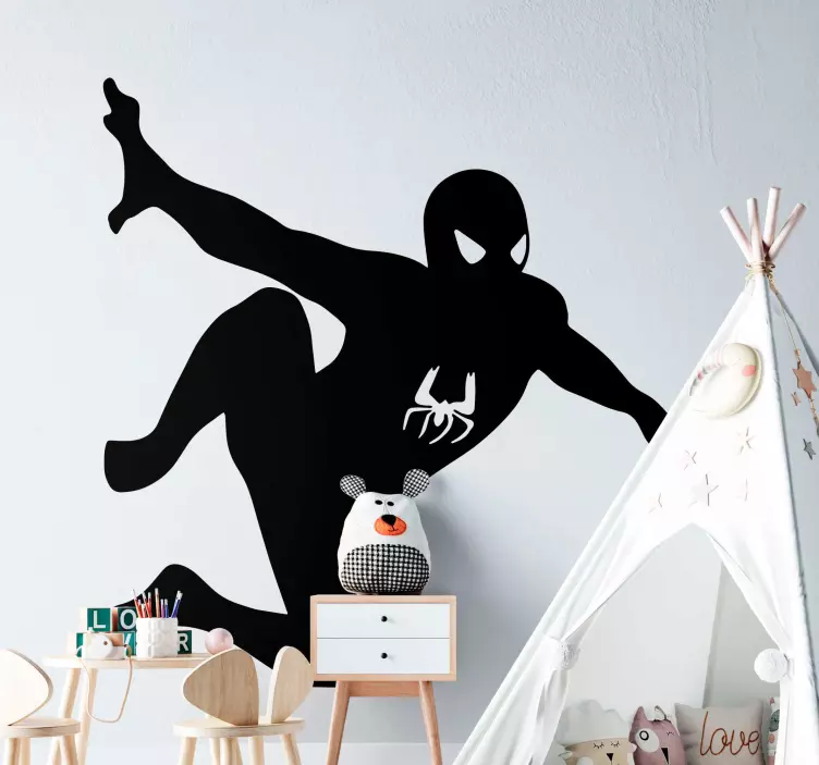 Stickers Super Héro Spiderman sur le mur - TenStickers