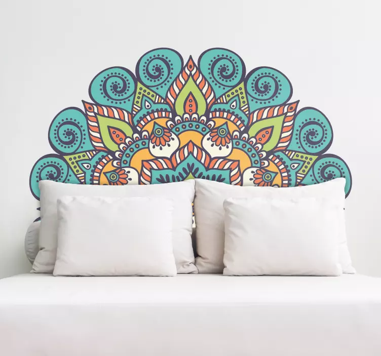Sticker mural tête de lit mandala - TenStickers