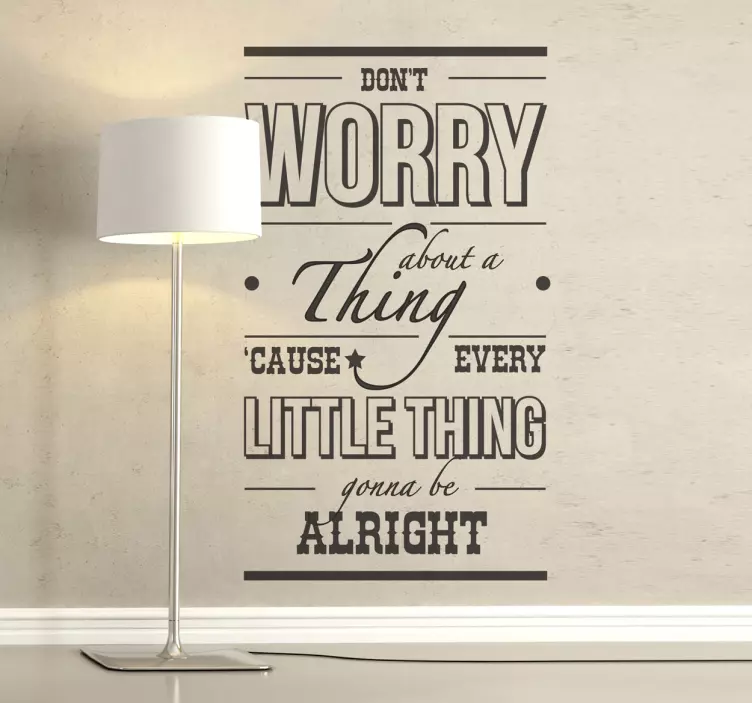 Sticker motivation three little birds - TenStickers