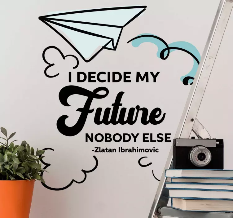 Sticker Mural Zlatan sur le futur - TenStickers