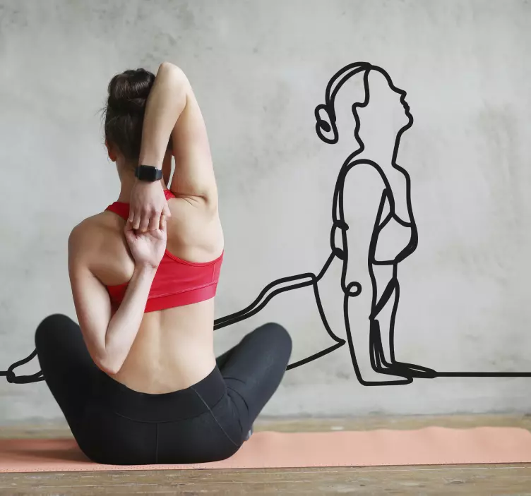 Sticker autres Sports Silhouette de yoga - TenStickers