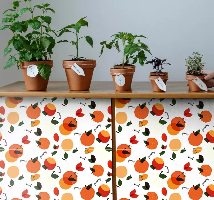 Sticker nature arrangement inspiré des fruits - TenStickers