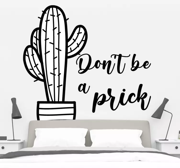 Sticker nature citation inspirante cactus - TenStickers