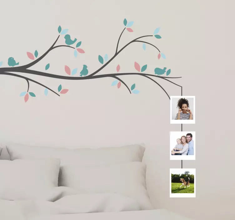 Sticker nature oiseaux sur une branche - TenStickers