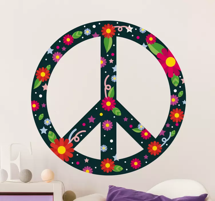 Sticker nature symbole d'harmonie florale - TenStickers