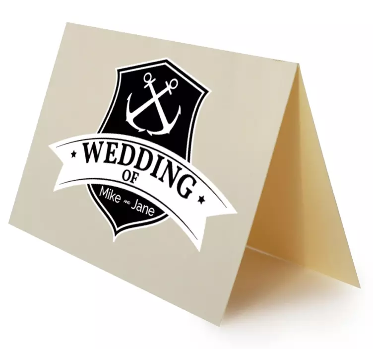 Sticker mariage nautique ancre - TenStickers
