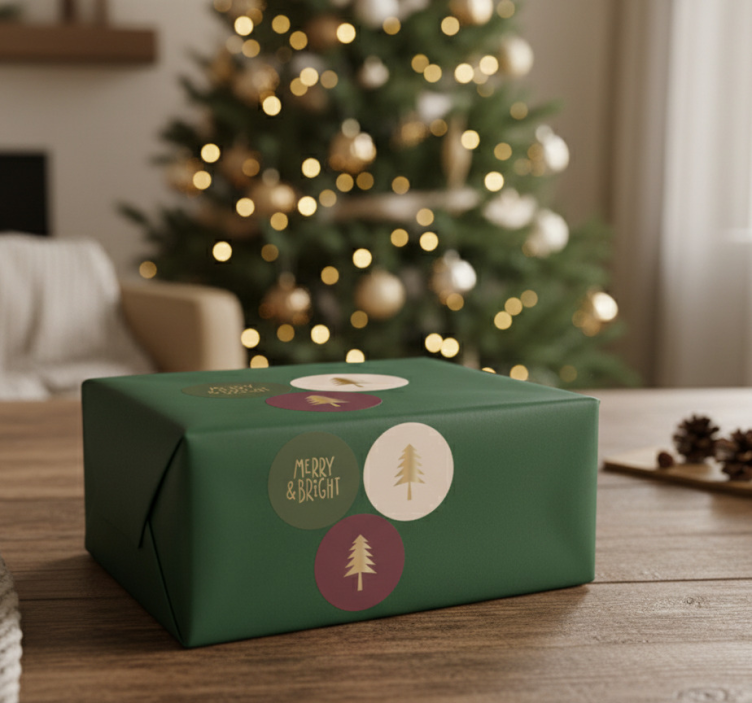 Sticker noël motif de fête classique - TenStickers