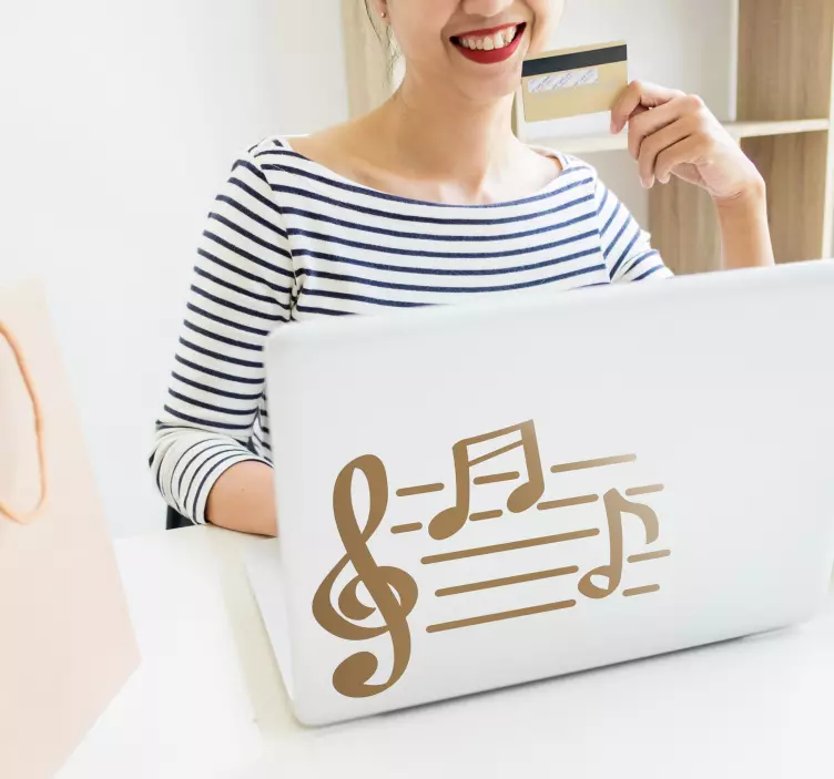 Sticker Note de Musique Notes Musicales - TenStickers
