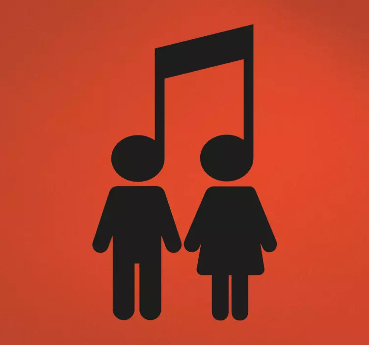 Sticker musique couple note musicale - TenStickers