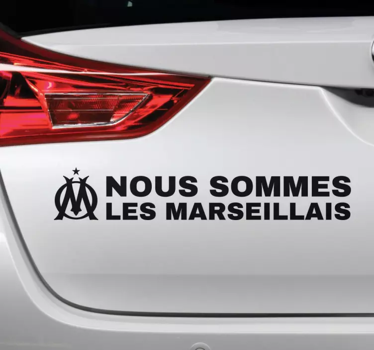 Autocollant voiture Nous sommes les Marseillais - TenStickers