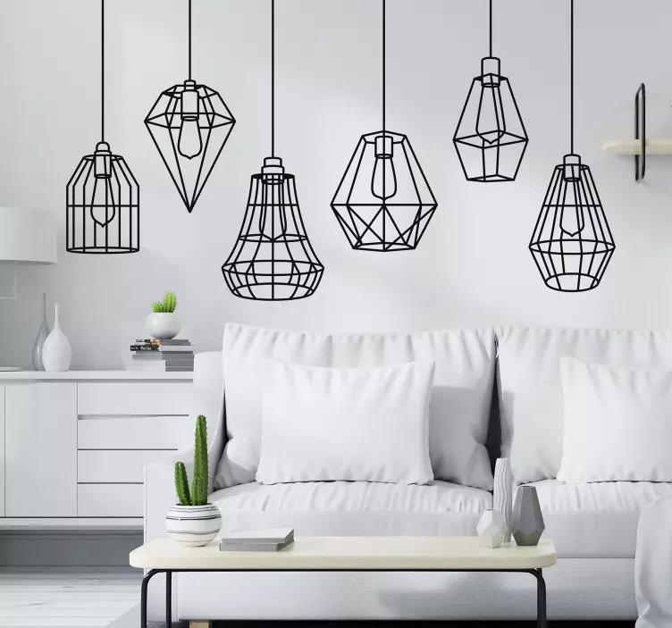 Sticker Objet Lampes Géométriques - TenStickers