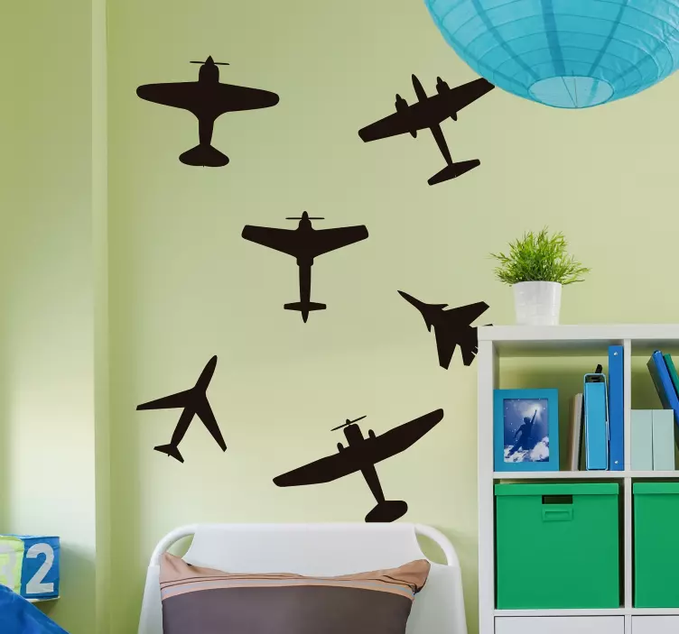 Sticker Objet Silhouettes d'avions - TenStickers