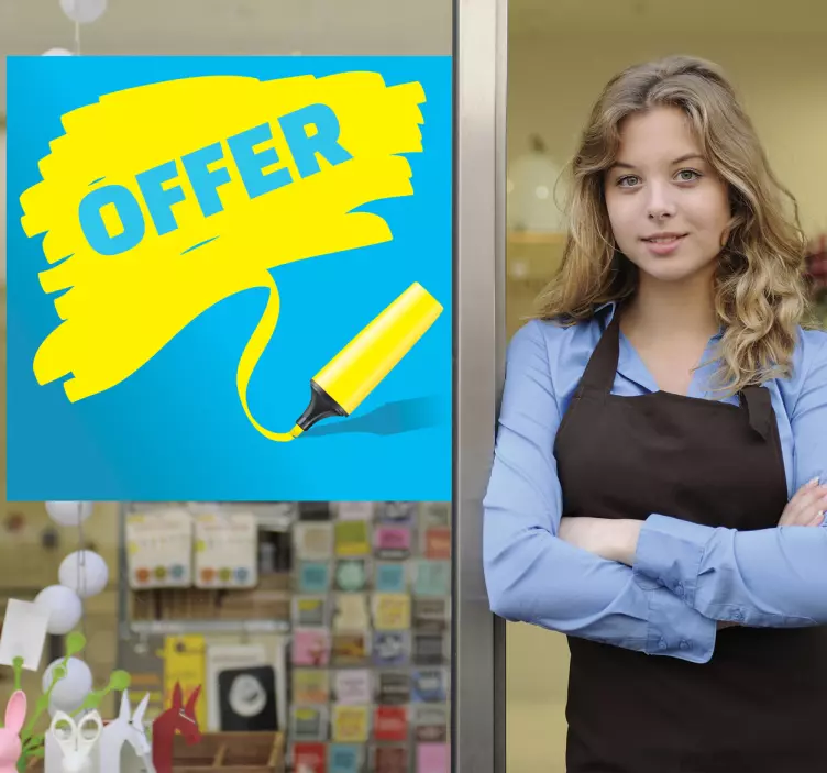 Sticker offre feutre fluo - TenStickers