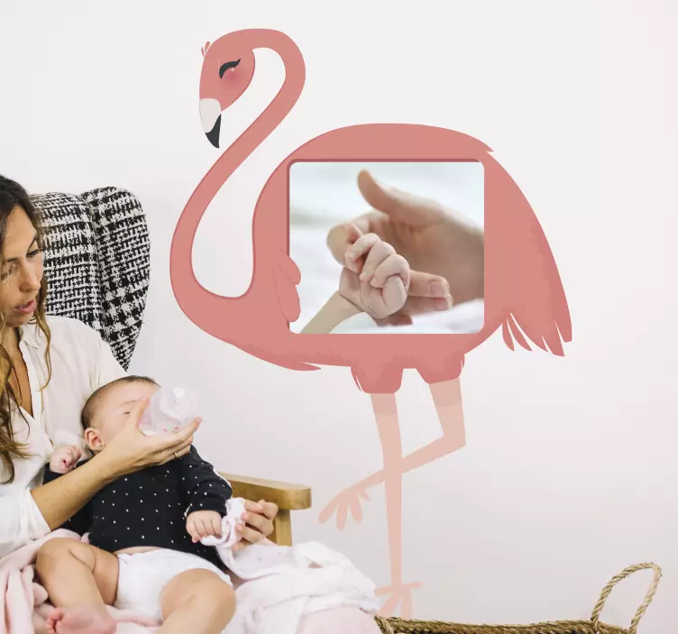 Sticker Oiseau Flamant Rose Enfant - TenStickers