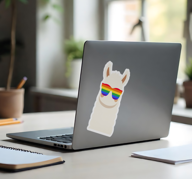Sticker ordinateur lama lgbt - TenStickers