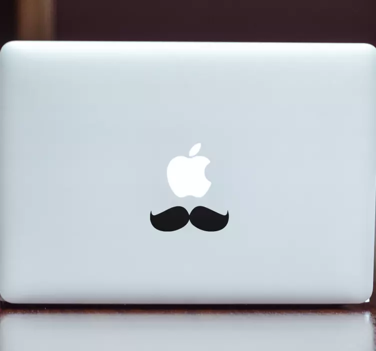 Sticker ordinateur moustache Français - TenStickers