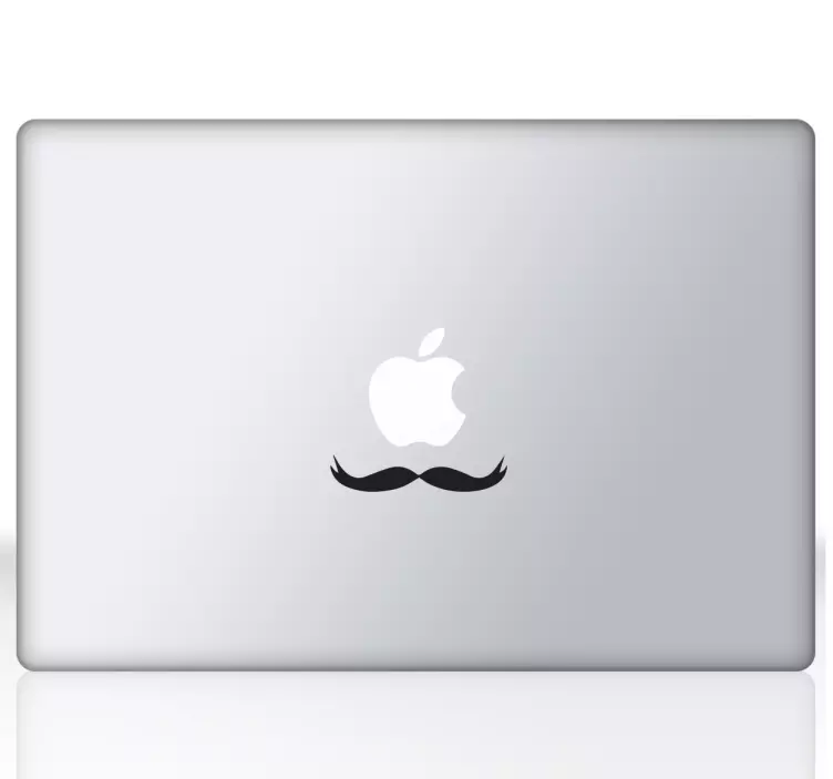 Sticker ordinateur moustache française - TenStickers