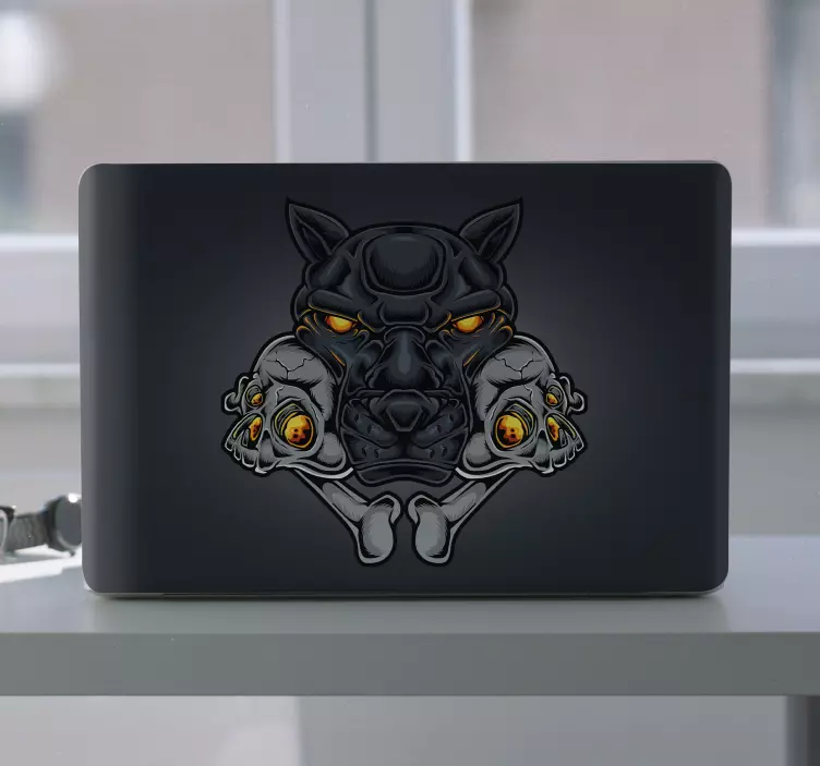 Sticker ordinateur portable emblème animal fierce - TenStickers