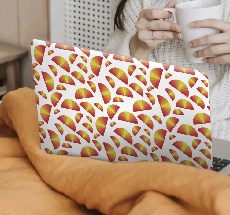 Sticker ordinateur portable figures géométriques vibrantes - TenStickers