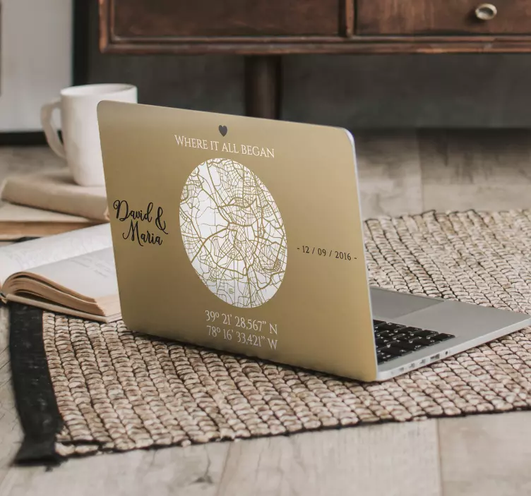 Sticker PC Là où tout a commencé personnalisé - TenStickers