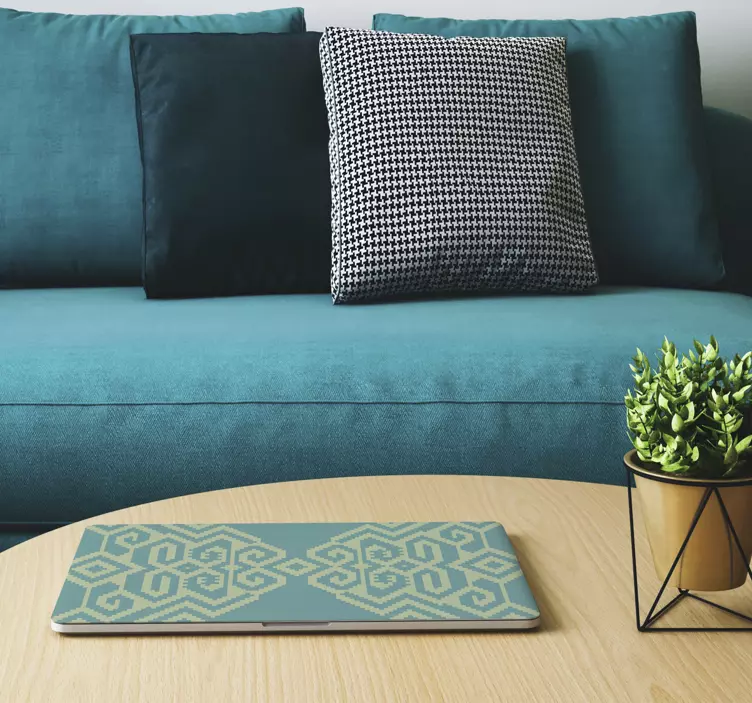 Sticker ordinateur portable motif géométrique - TenStickers