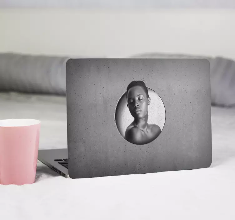 Sticker PC mur de béton image personnalisable - TenStickers