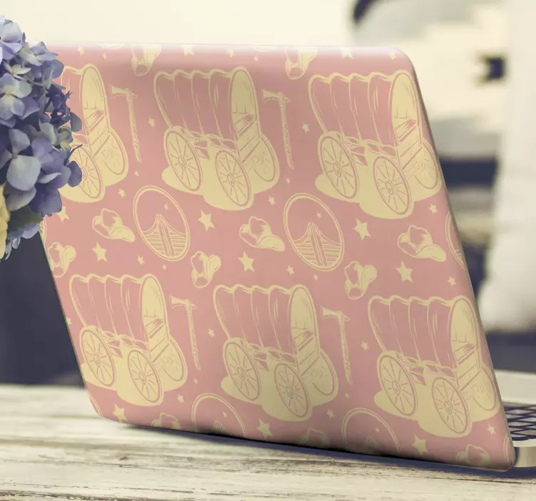 Sticker ordinateur portable poussettes mignonnes - TenStickers