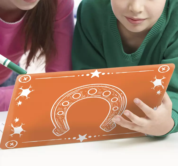 Sticker ordinateur portable surface de jeu en fer à cheval - TenStickers