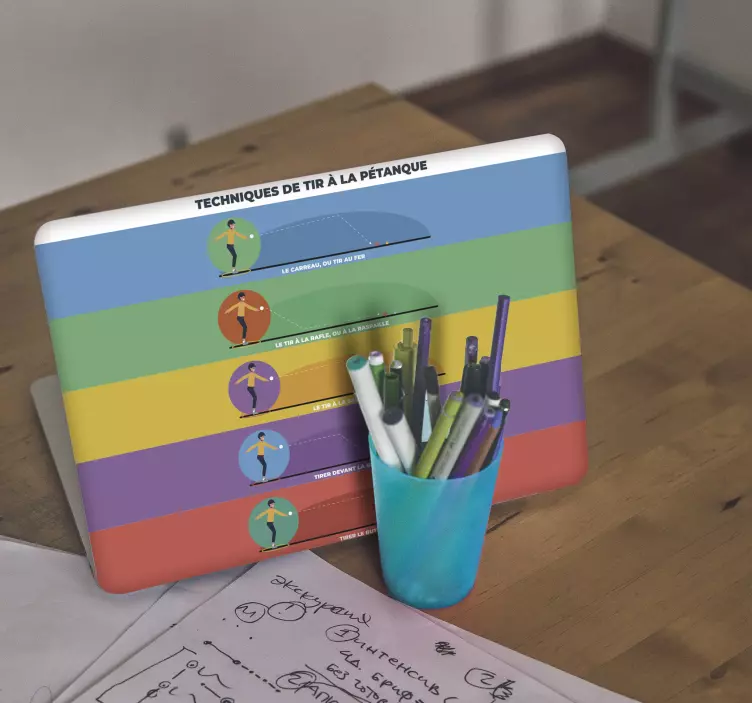 Sticker PC techniques de tir à la pétanque - TenStickers