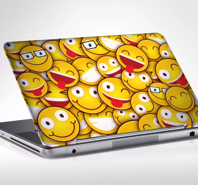 Sticker ordinateur smileys - TenStickers