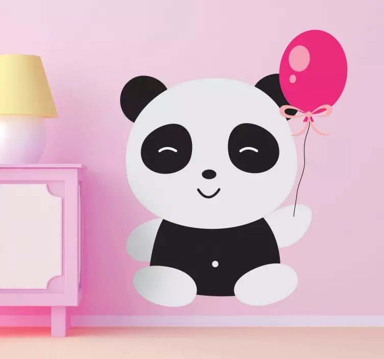 Sticker panda ballon - TenStickers