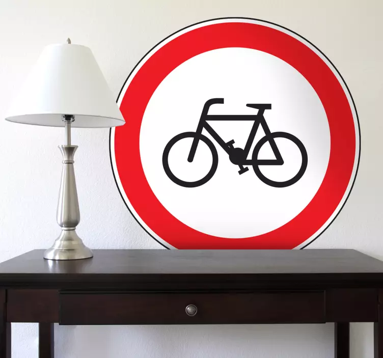Sticker panneau piste cyclable - TenStickers