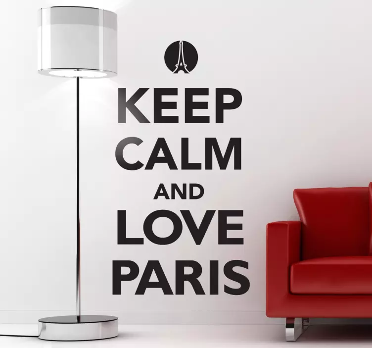 Sticker Paris Keep calm and love - TenStickers