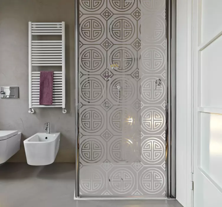 Sticker Paroi de Douche Motifs orientaux - TenStickers