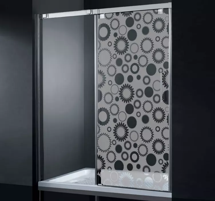 Sticker Paroi de Douche Salle de Bain Fleurs - TenStickers
