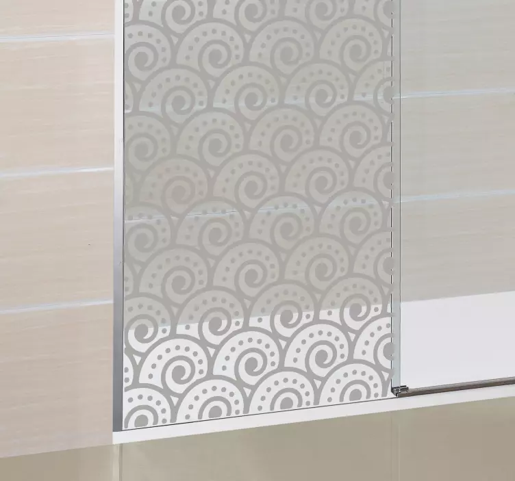 Sticker paroi douche vagues - TenStickers