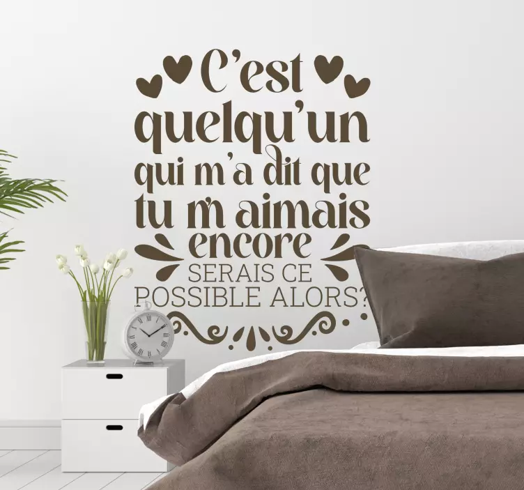 Sticker Paroles c'est quelqu'un qui m'a dit - TenStickers