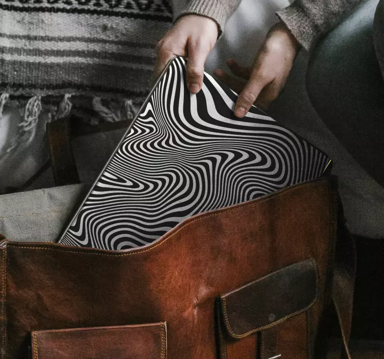 Sticker Ordinateur Portable Effet 3d zèbre - TenStickers