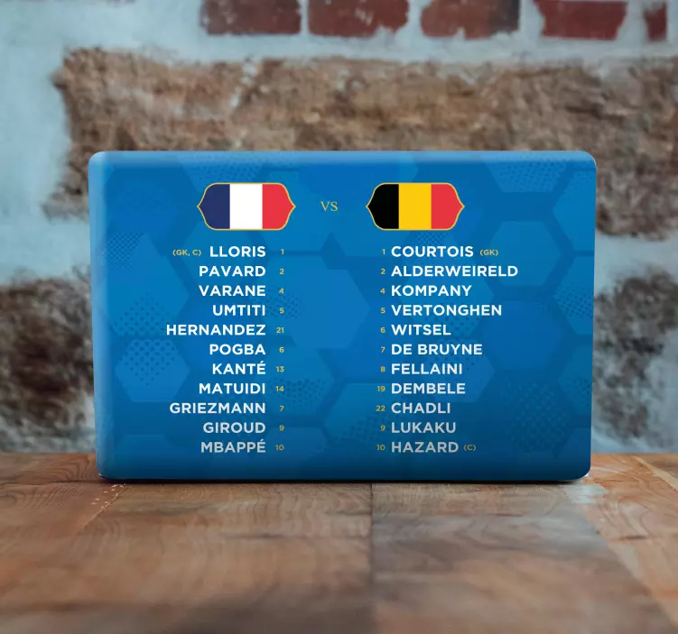 Sticker PC France vs Belgique 2018 - TenStickers