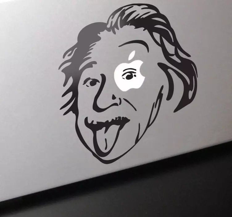 Sticker PC portable Einstein - TenStickers