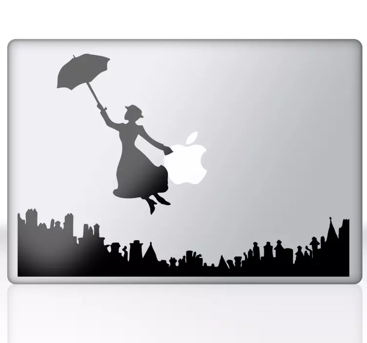 Sticker pc portable Mary Poppins - TenStickers