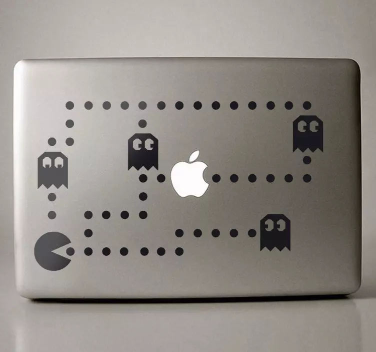 Sticker PC portable Pacman - TenStickers